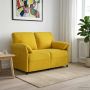 Dvitaškė sofa Geltona 138 x 83 x 95 cm Aksomas