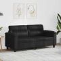 Dvivietė sofa, juodos spalvos, 140cm, mikropluošto audinys