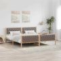Lovos rėmas Taupe 200 x 200 cm Kietos pušies mediena