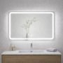 Veidrodis F908 LED išmanus su funkcija nuo rasojimo, laikrodžiu ir termometru