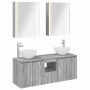 Vonios spintos komplektas 5 pcs Pilka Sonoma 53 x 15,5 x 70 cm