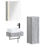 Vonios baldų rinkinys 4 pcs Pilka Sonoma