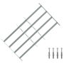 Saugumo grotelės langams su 4 kryžmėmis 3 pcs 630-1140 mm
