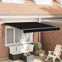 Ištraukiama markizė Juoda 300 x 250 cm Poliesteris ir plienas