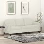 Trivietė sofa, kreminės spalvos, 180cm, aksomas
