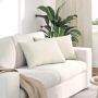 Sofa Pagalvės 2 pcs Kreminė 60 x 40 cm Kordūrinis audinys
