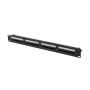 Lanberg | Patch Panel 24 port 1U 19 CAT.6A UTP | PPUA-1024-B | Black