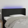 Galvūgalis su LED, juodos spalvos, 103x16x78/88cm, aksomas