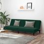 Dvivietė sofa-lova, tamsiai žalios spalvos, aksomas