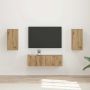 TV sieninio kabineto komplektas 4 pcs Amatininkų ąžuolas