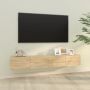 Sieninės TV spintelės, 2vnt., ąžuolo, 100x30x30cm, mediena