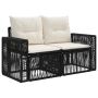 Sodo sofa 2-Vietų skaičius Juoda poliratanas
