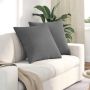 Sofa Pagalvės 2 pcs Tamsiai pilka 80 x 80 cm audinys