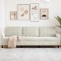 Trivietė sofa, kreminės spalvos, 210cm, aksomas
