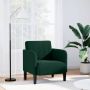 Sofa-kėdė su porankiais, tamsiai žalia, 54 cm, aksomas