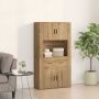 Highboardas artisano ąžuolo 80 x 33 x 150 cm Apdirbta mediena
