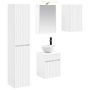 Vonios spintos komplektas 5 pcs Balta 43 x 16 x 62,5 cm