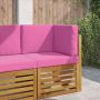 Lauko sofa pagalvėlė 3 pcs Rožinė Poliesteris