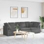 Modulinė sofa su pagalvėlėmis, velvetas, tamsiai pilka