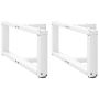 Kavos staliuko kojelės, 2 vnt., baltos, 70x25x(30-31) cm, plienas, T formos