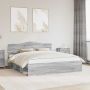 Lovos rėmas Pilkas Sonoma 200 x 200 cm Kietos pušies mediena