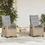 Sodo Kėdė 2 pcs Bežinė ir šviesiai pilka 56 x 60 x 112 cm