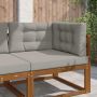 Lauko sofa pagalvėlė 3 pcs Pilka Poliesteris