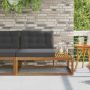 Lauko galinė sofa su pagalve Natūrali 115 x 83 x 73 cm