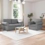 Sofa 2 pcs Šviesiai pilka 155 x 82 x 80 cm audinys