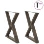Valgomojo stalo kojos, 2 vnt., natūralus plienas, 80x(72-73,3) cm, plienas