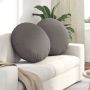 Sėdynių pagalvėlės 2 pcs Taupe Ø80 x 29 cm audinys