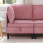 Sofa su saugojimu Rožinė Aksomas