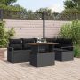 Sodo valgomojo komplektas su pagalve 6 pcs Juoda ir Ruda