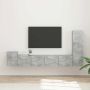 TV spintelių komplektas 3 pcs Betono pilka Apdirbta mediena