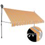 Rankinė ištraukiama markizė su LED, geltona ir mėlyna, 350cm