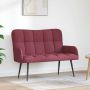 Dviejų vietų sofa Vyno raudonumo 115 x 61 x 87 cm audinys