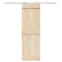 Stumdomų durų įrangos rinkinys, sidabr., 200cm, nerūd. plien.