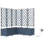 Sodo vazonas 2 pcs Pilka 80 x 40 x 143 cm Plienas