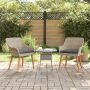 Sodo Kėdė 2 pcs Šviesiai pilka 62,5 x 55 x 82 cm poliratanas
