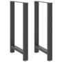 Baro stalo kojos, antracito spalvos, 2 vnt., 60x(100-101) cm, plienas