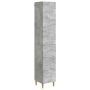 Spintelė 2 pcs Betono pilka 33 x 34,5 x 90 cm Apdirbta mediena