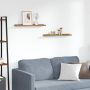 Sieninė lentyna 2 pcs Ruda 60 x 9 x 3 cm Apdirbta mediena