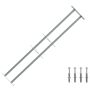 Langų saugos grotelės su 2 skersiniais 3 pcs 930-1740 mm