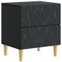 Naktinis staliukas Juoda 43 x 34,5 x 48 cm Apdirbta mediena