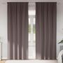 Užuolaidos su žiedais, blokuojančios šviesą 2 pcs Tamsiai rudas