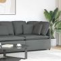 Modulinė kampinė sofa su pagalvėlėmis, tamsiai pilka, 100 cm