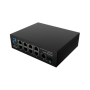 Lanberg Switch PoE 4xBT 4xAT SFP/ETH Din Unmanagment Fast Ethernet | ILFE-8P-1GE-1S-120 | Unmanaged | Din rail, Rack