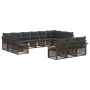 Sodo Sofų Rinkinys 13 pcs Pilka poliratanas