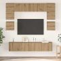 TV spintelių komplektas 8 pcs Amatininkų ąžuolas