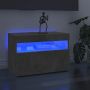 Televizoriaus spintelė su LED, betono pilka, 60x35x40cm